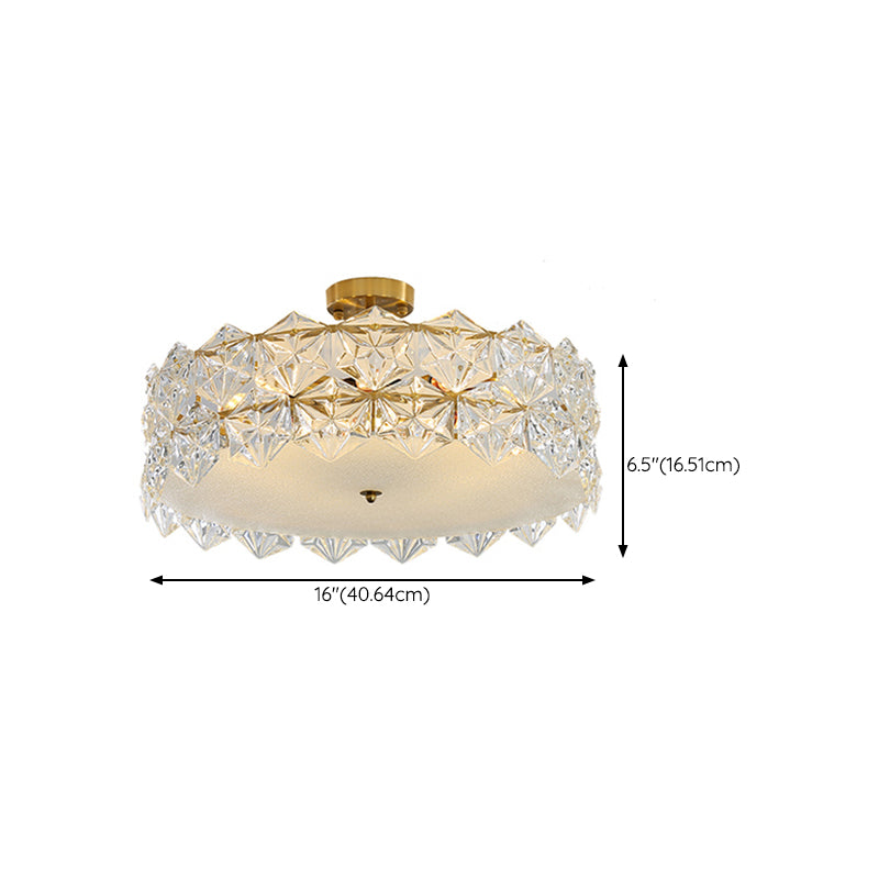 Nordic Ceiling Light Glass Flush Mount Ceiling Light Fixture for Bedroom
