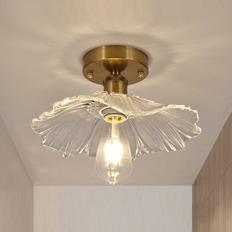 Modern Ceiling Lamp Creative Flush Mount Light Fixture with Glass Shade for Aisle Room