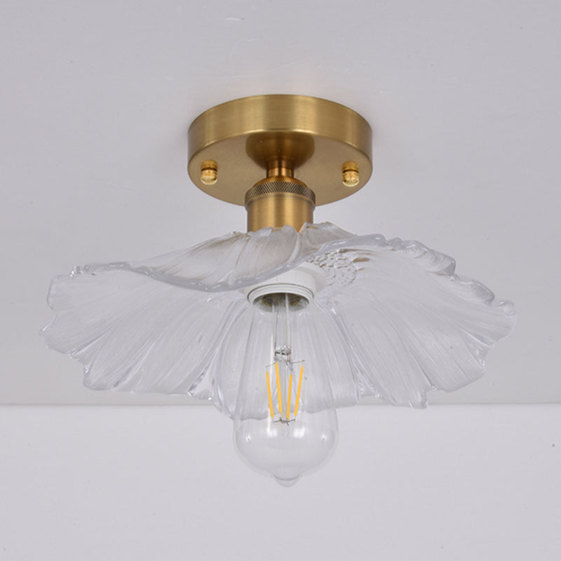 Modern Ceiling Lamp Creative Flush Mount Light Fixture with Glass Shade for Aisle Room