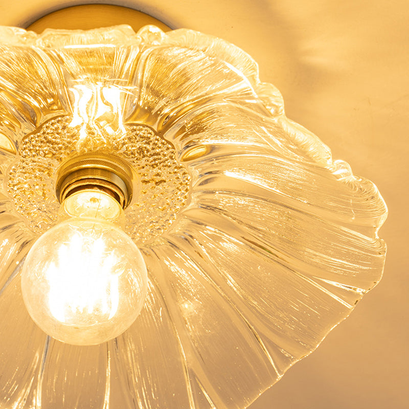 Modern Ceiling Lamp Creative Flush Mount Light Fixture with Glass Shade for Aisle Room