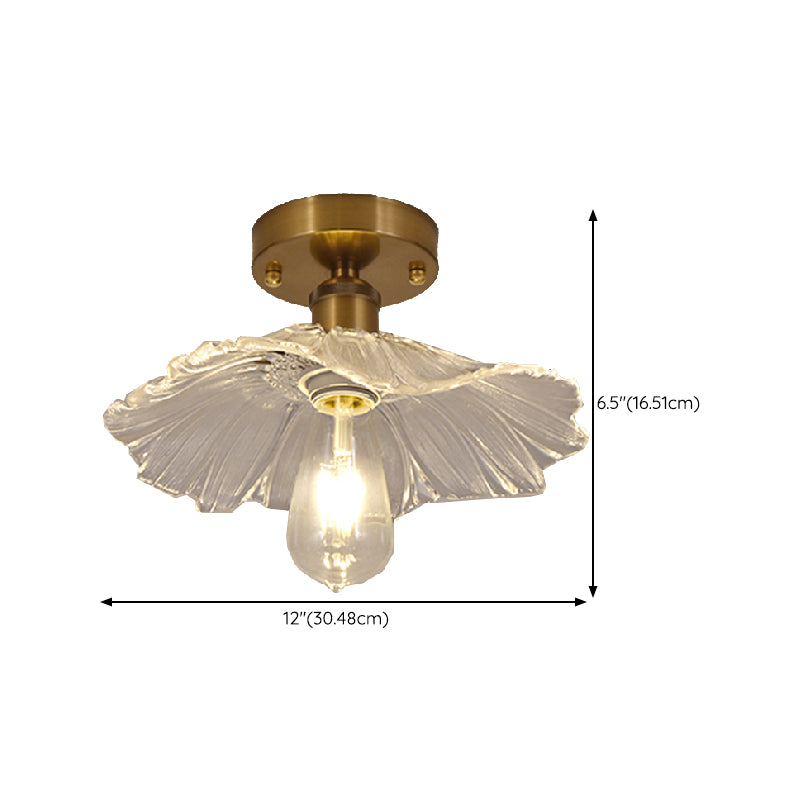 Modern Ceiling Lamp Creative Flush Mount Light Fixture with Glass Shade for Aisle Room