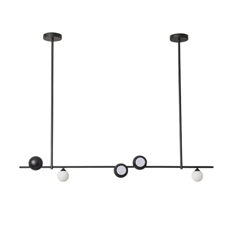 Glass Shade Hanging Island Lights Industrial Globe Shape Island Lighting Ideas