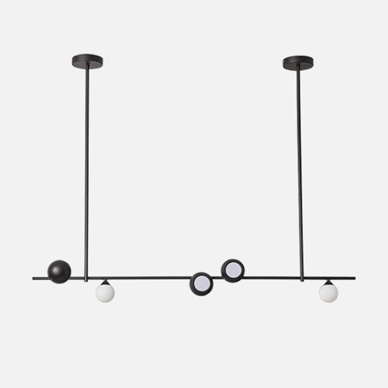 Glass Shade Hanging Island Lights Industrial Globe Shape Island Lighting Ideas