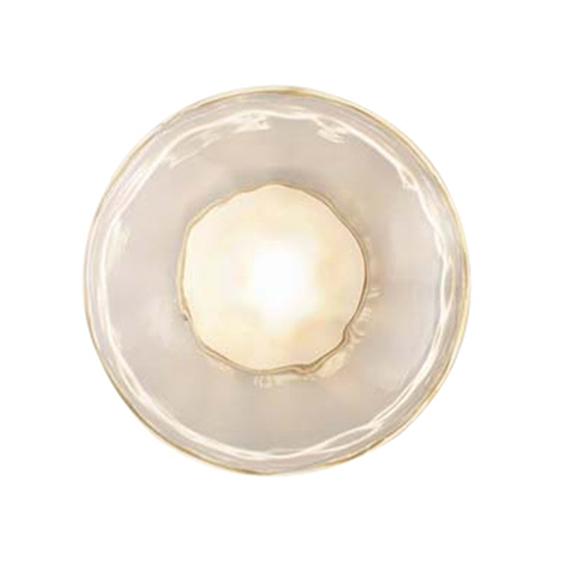 Metal and Glass Wall Sconce in Gold / Black 1 - Light Post Modern Wall Light