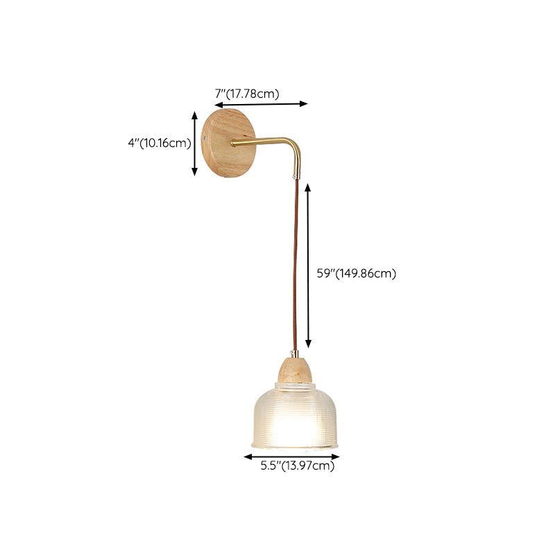 Modern Wall Lamp Wooden 1 Light Wall Vanity Lights for Washroom