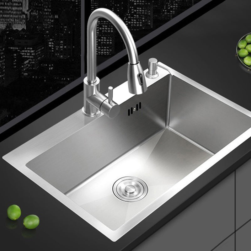 Stainless Steel Kitchen Sink Rectangular Shape Kitchen Sink with Drain Assembly