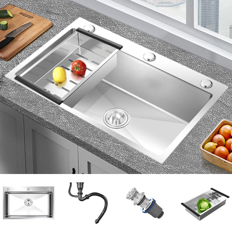Stainless Steel Kitchen Sink Rectangular Shape Kitchen Sink with Drain Assembly