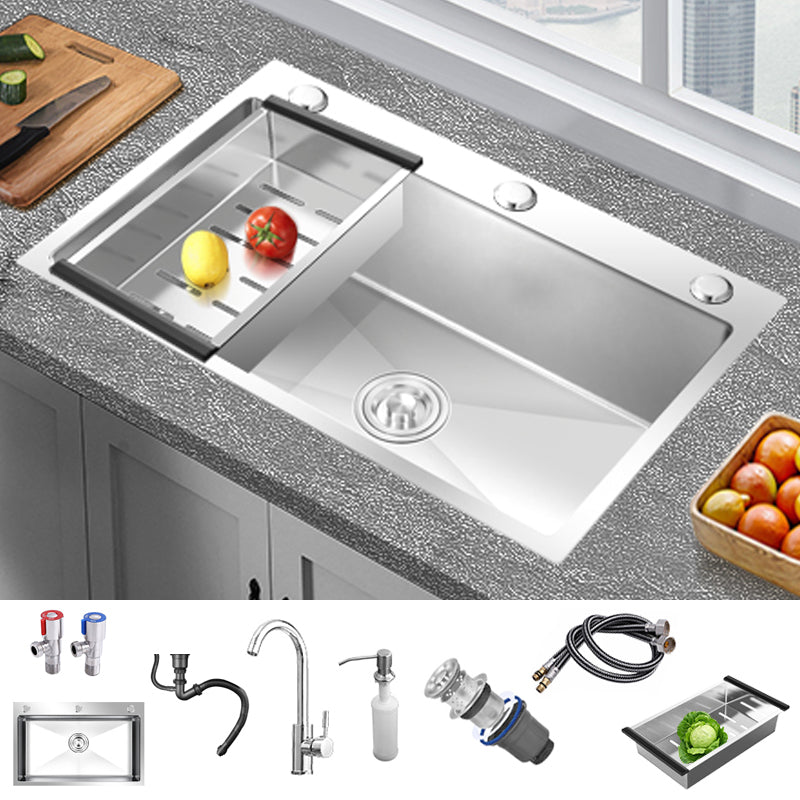 Stainless Steel Kitchen Sink Rectangular Shape Kitchen Sink with Drain Assembly
