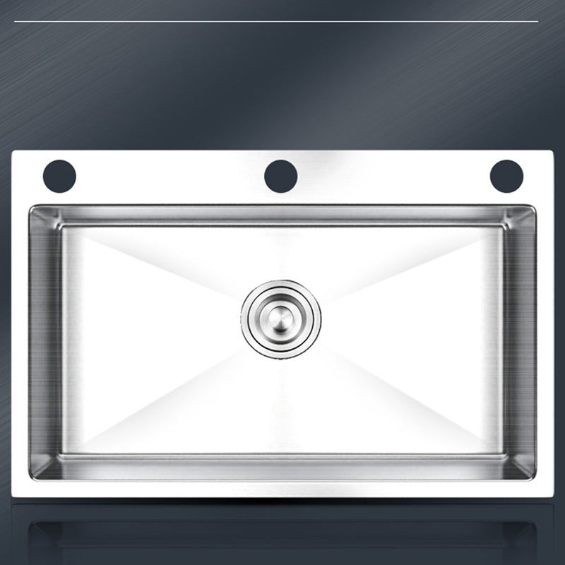 Stainless Steel Kitchen Sink Rectangular Shape Kitchen Sink with Drain Assembly