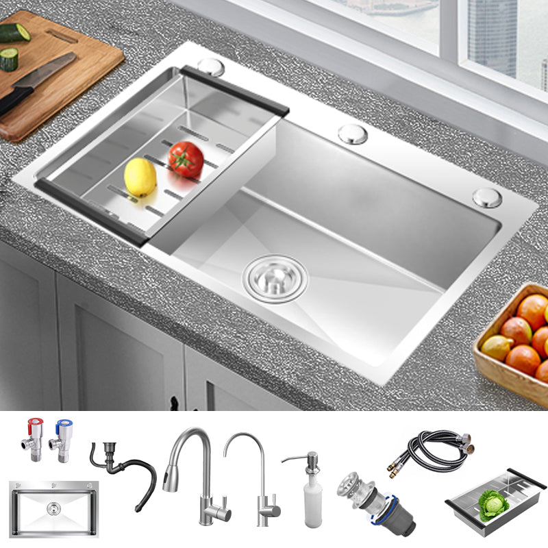 Stainless Steel Kitchen Sink Rectangular Shape Kitchen Sink with Drain Assembly