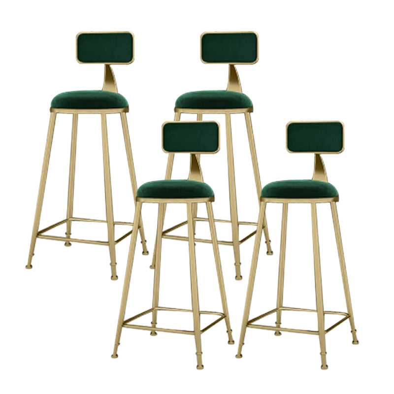 Industrial Armless Dining Stools Round Bar Stools with Metal Base
