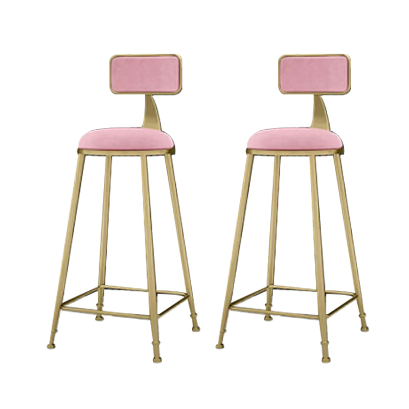 Industrial Armless Dining Stools Round Bar Stools with Metal Base