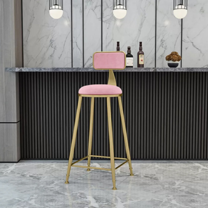 Industrial Armless Dining Stools Round Bar Stools with Metal Base