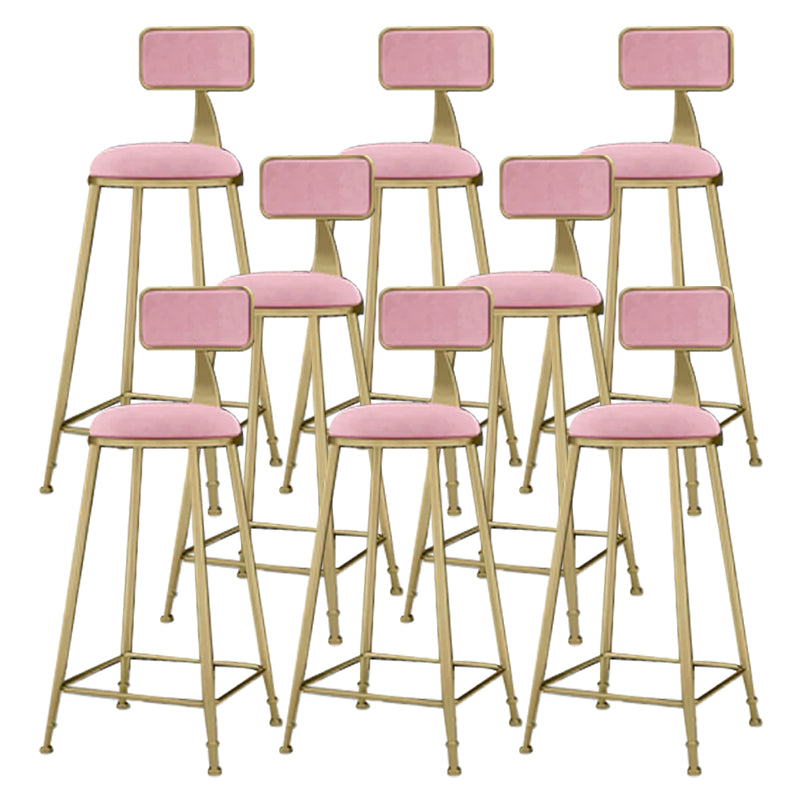 Industrial Armless Dining Stools Round Bar Stools with Metal Base