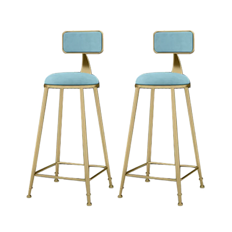 Industrial Armless Dining Stools Round Bar Stools with Metal Base