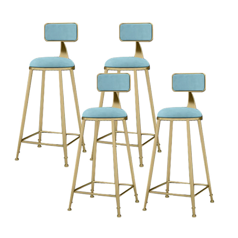 Industrial Armless Dining Stools Round Bar Stools with Metal Base