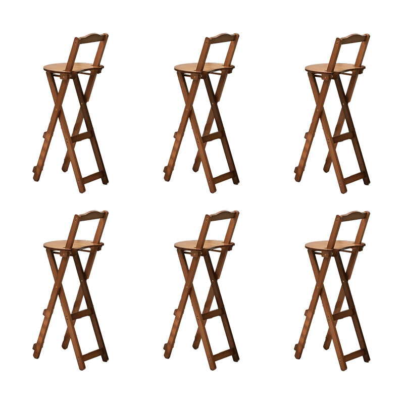 Folding Counter and Bar Stool Modern Style Wood Stool for Living Room
