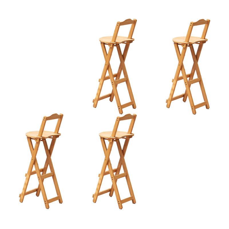Folding Counter and Bar Stool Modern Style Wood Stool for Living Room