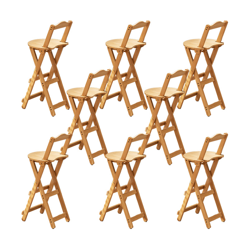 Folding Counter and Bar Stool Modern Style Wood Stool for Living Room