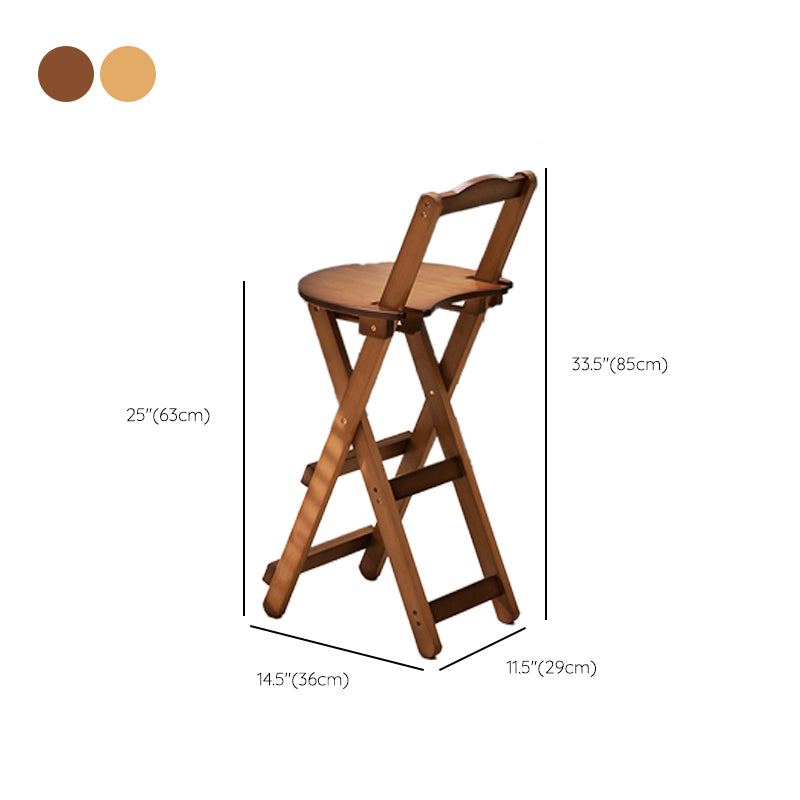 Folding Counter and Bar Stool Modern Style Wood Stool for Living Room