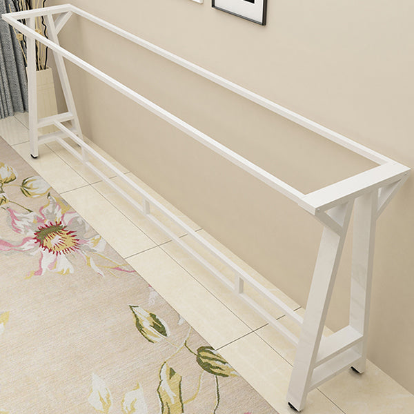 Modern Wood Rectangle Bar Table Metal Base for Milk Tea Shop