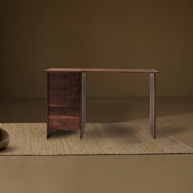 Modern Rectangle Wood Bar Table Wood Base with Lockers for Dining Room