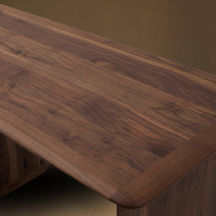 Modern Rectangle Wood Bar Table Wood Base with Lockers for Dining Room