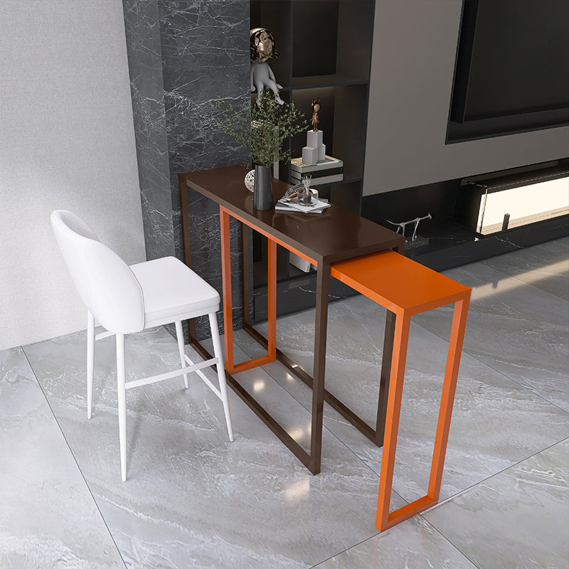 Modern Iron Rectangle Bar Table Metal Base for Milk Tea Shop