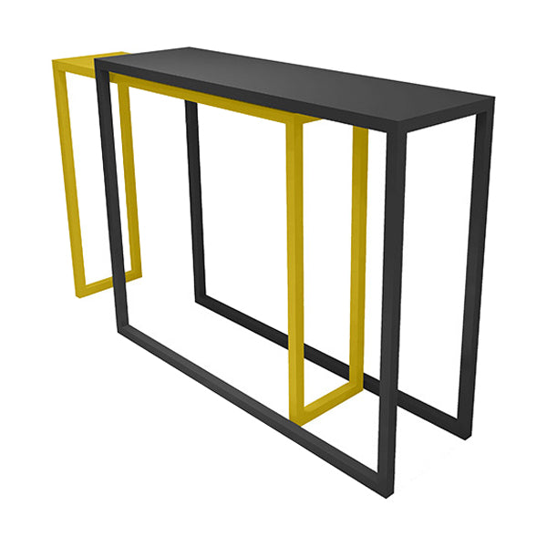 Modern Iron Rectangle Bar Table Metal Base for Milk Tea Shop