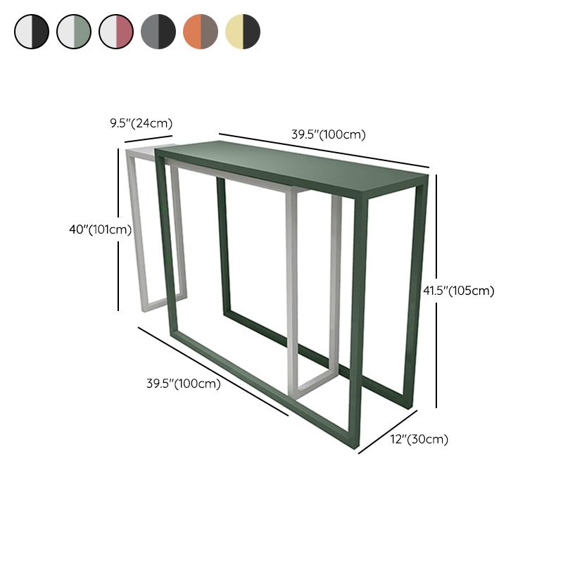 Modern Iron Rectangle Bar Table Metal Base for Milk Tea Shop