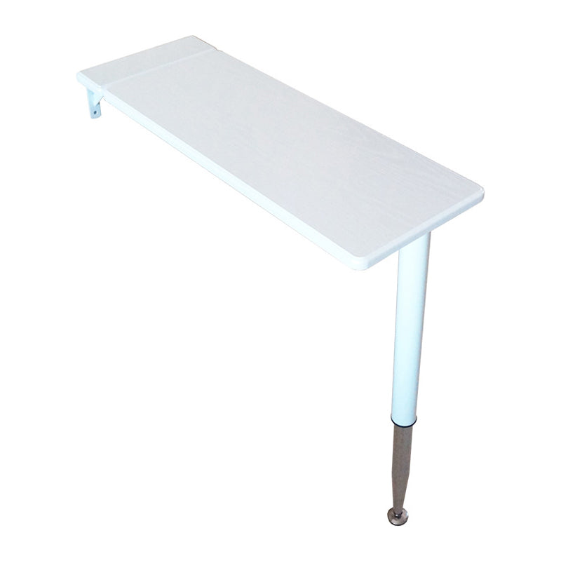 White Foldable Bar Table Contemporary Pub Table for Small Places