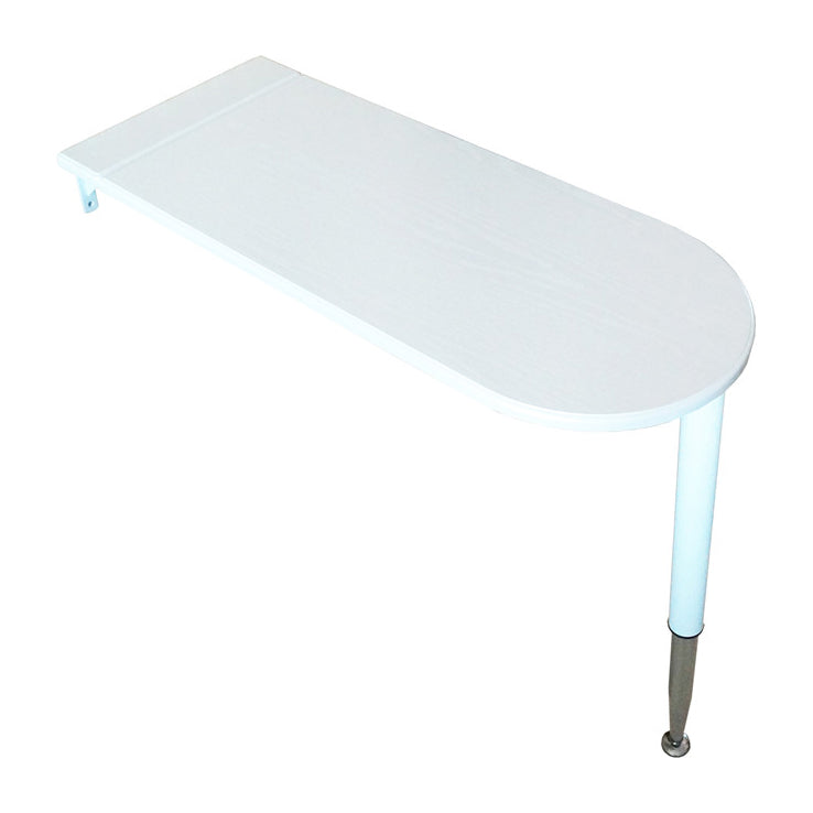 White Foldable Bar Table Contemporary Pub Table for Small Places