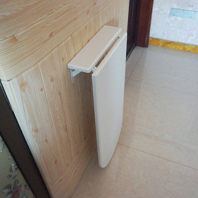 White Foldable Bar Table Contemporary Pub Table for Small Places