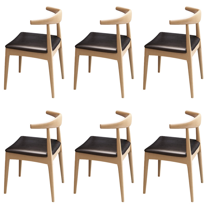 Dining Room Armless Dining Chair Rubberwood Open Back Dining Chair