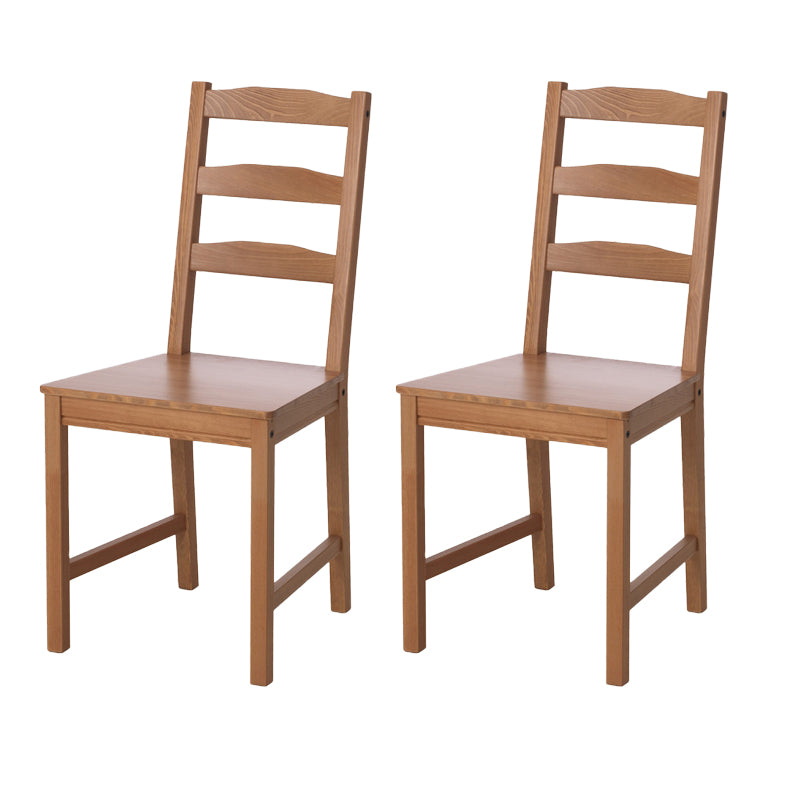 Dining Room Armless Dining Chair Solid Wood Ladder Back Side Chair
