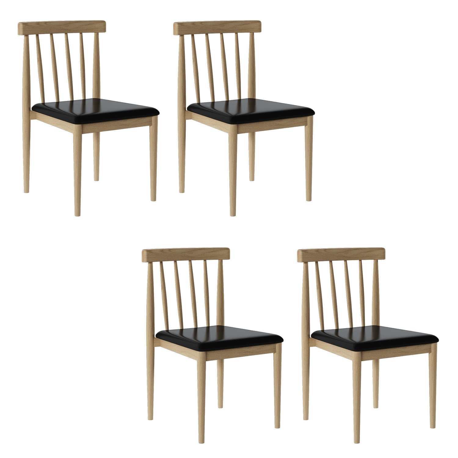Dining Room Armless Dining Chair Home Slat Back Dining Chair
