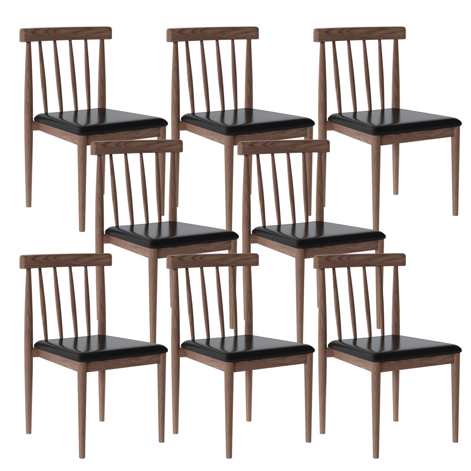 Dining Room Armless Dining Chair Home Slat Back Dining Chair