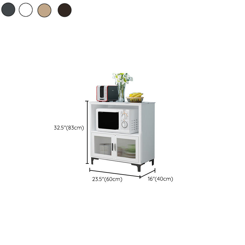 Dining Room Island Table Modern Marble Prep Table with Storage Cabinet