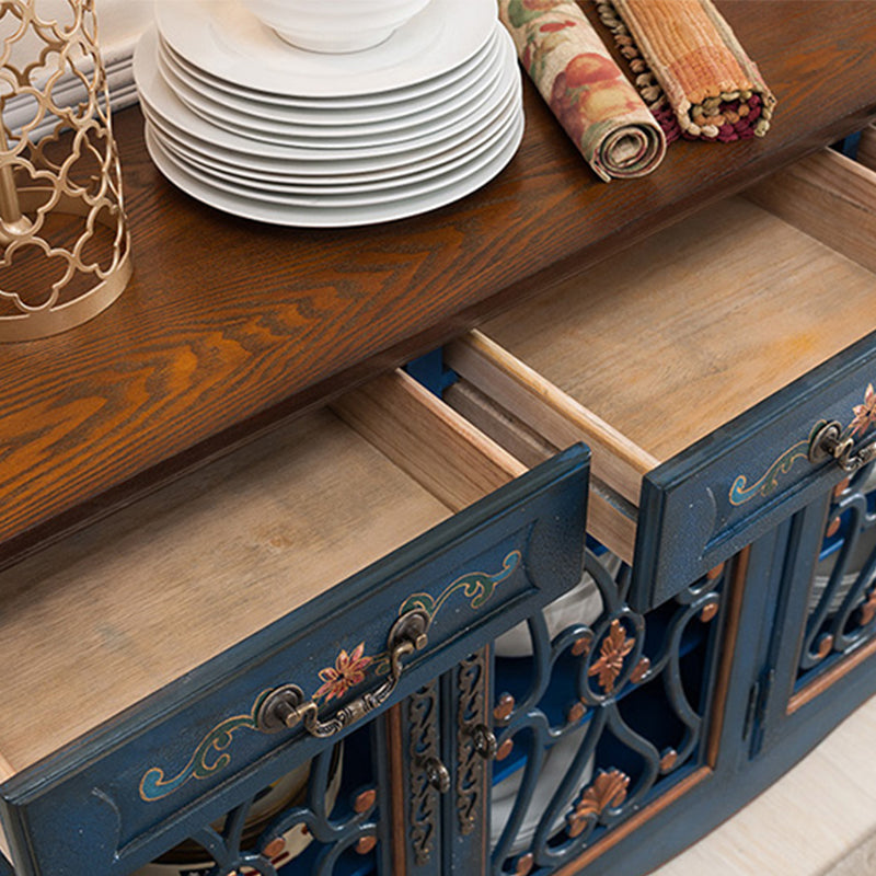 Industrial Cabriole Legs Storage Cabinet Solid Wood Storage Cabinet
