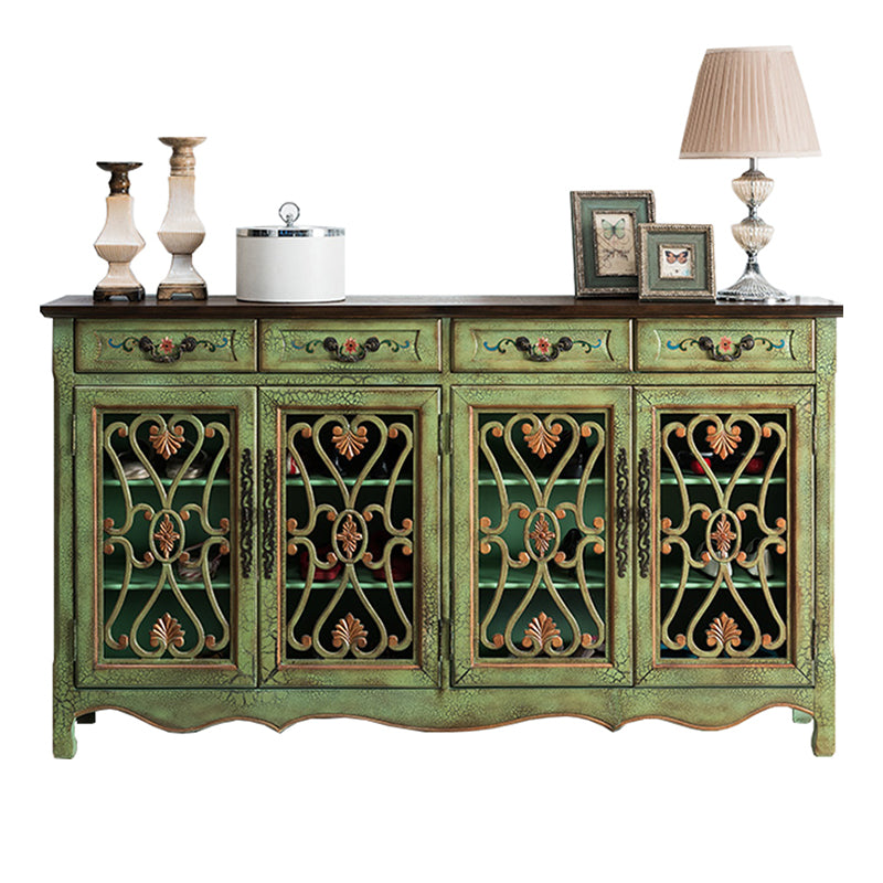 Industrial Cabriole Legs Storage Cabinet Solid Wood Storage Cabinet