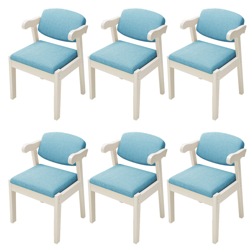 Open Back Arm Chairs Upholstered Dining Chairs for Dining Room