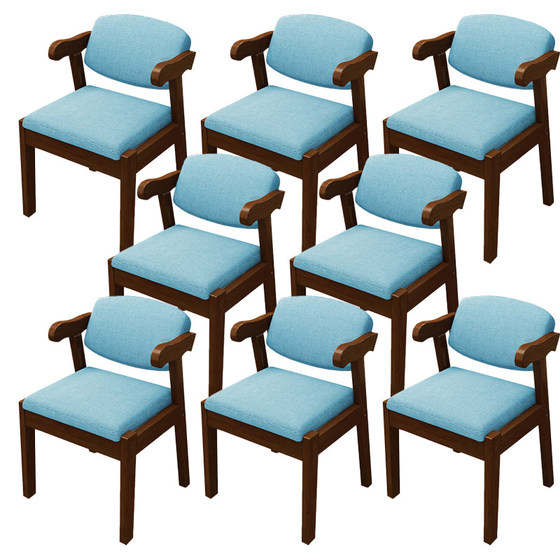 Open Back Arm Chairs Upholstered Dining Chairs for Dining Room