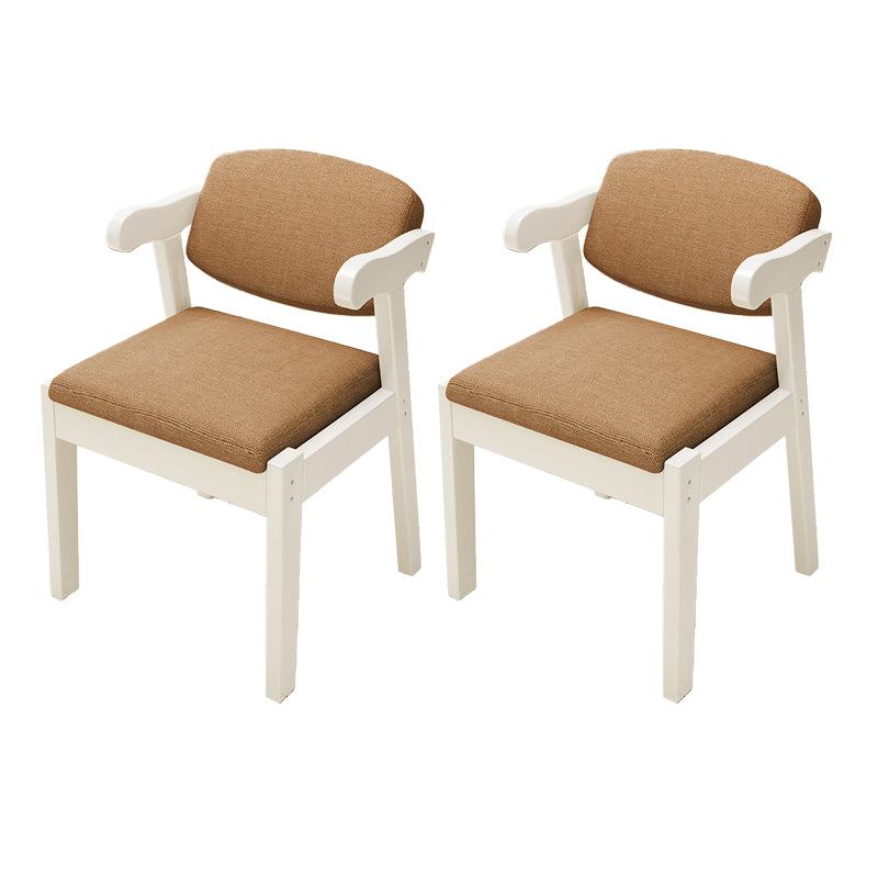 Open Back Arm Chairs Upholstered Dining Chairs for Dining Room