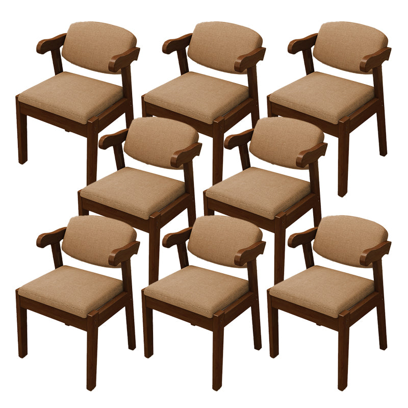 Open Back Arm Chairs Upholstered Dining Chairs for Dining Room