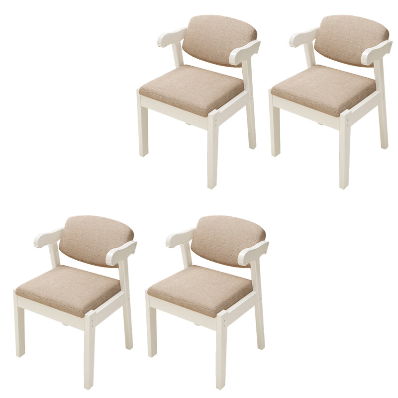 Open Back Arm Chairs Upholstered Dining Chairs for Dining Room