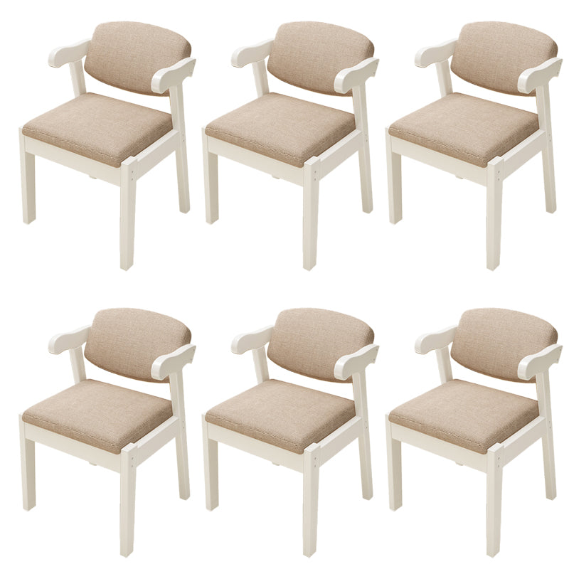 Open Back Arm Chairs Upholstered Dining Chairs for Dining Room