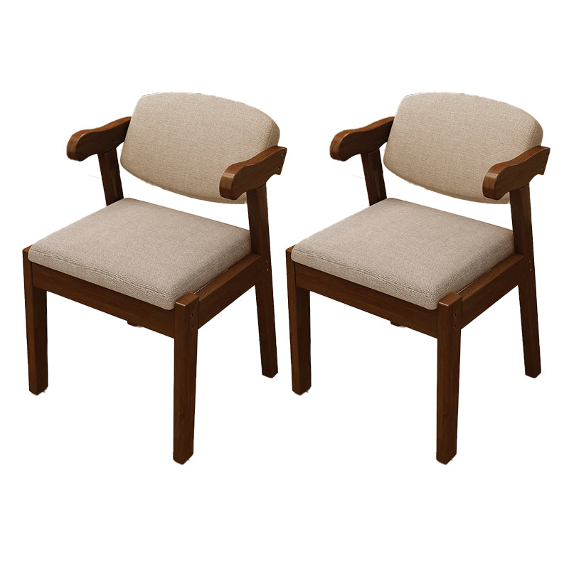 Open Back Arm Chairs Upholstered Dining Chairs for Dining Room