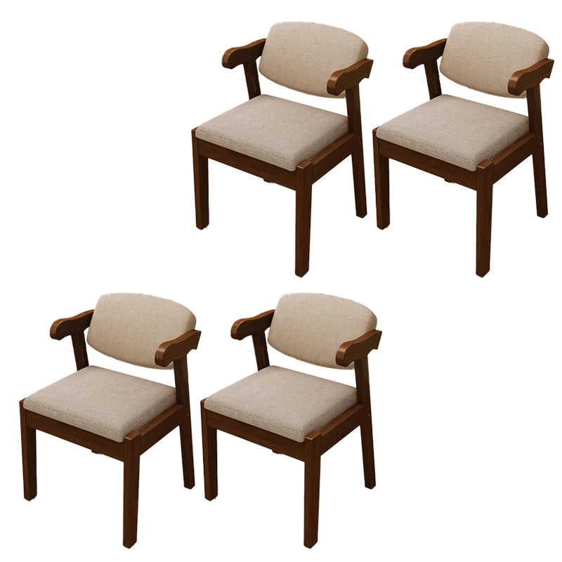 Open Back Arm Chairs Upholstered Dining Chairs for Dining Room