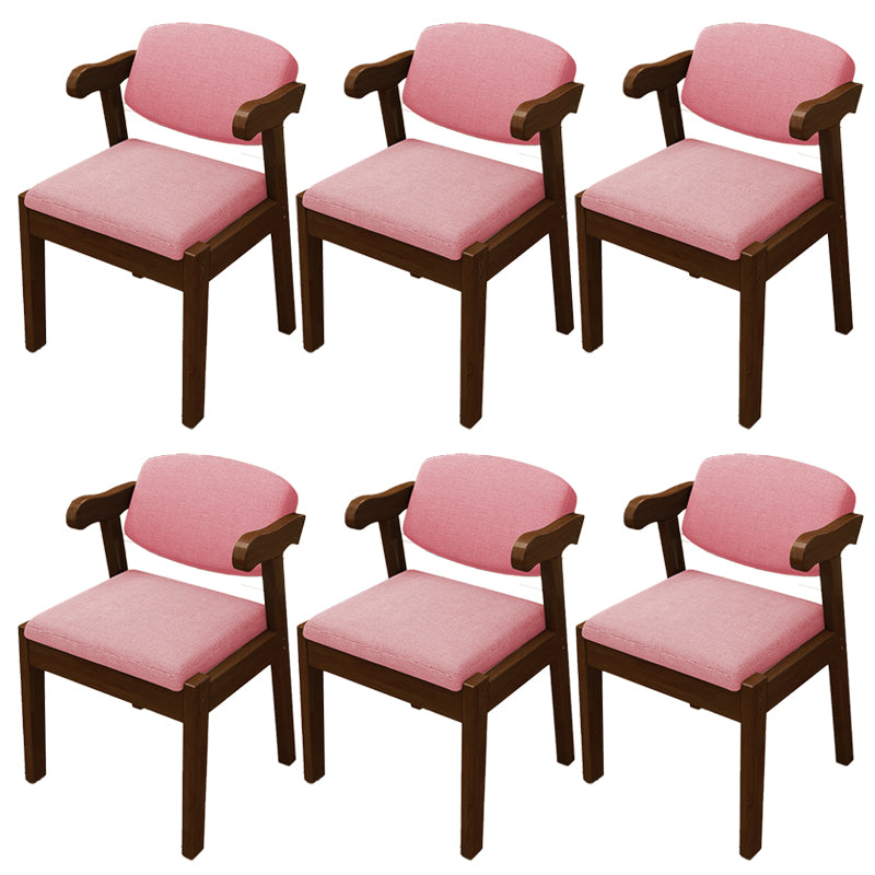 Open Back Arm Chairs Upholstered Dining Chairs for Dining Room