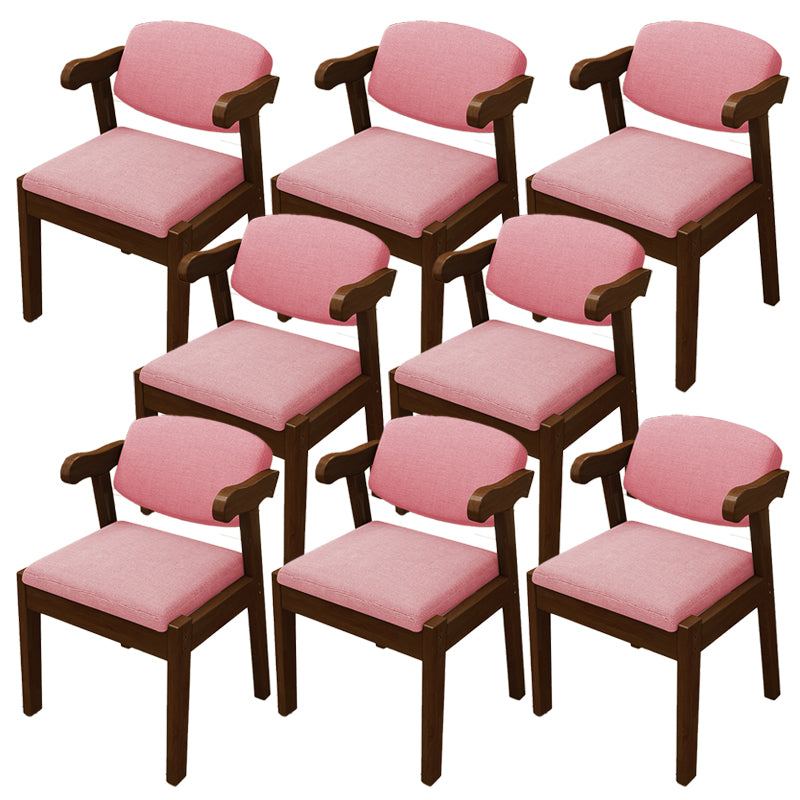 Open Back Arm Chairs Upholstered Dining Chairs for Dining Room